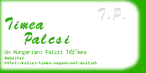 timea palcsi business card